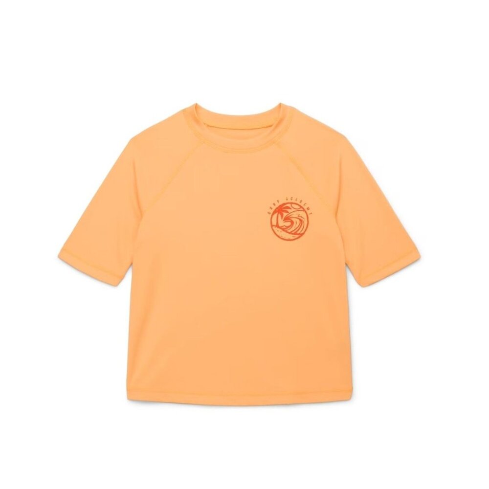NWT Boys Graphic Print Orange Rash Guard UPF 50+ Quick Dry Size XL 14-16